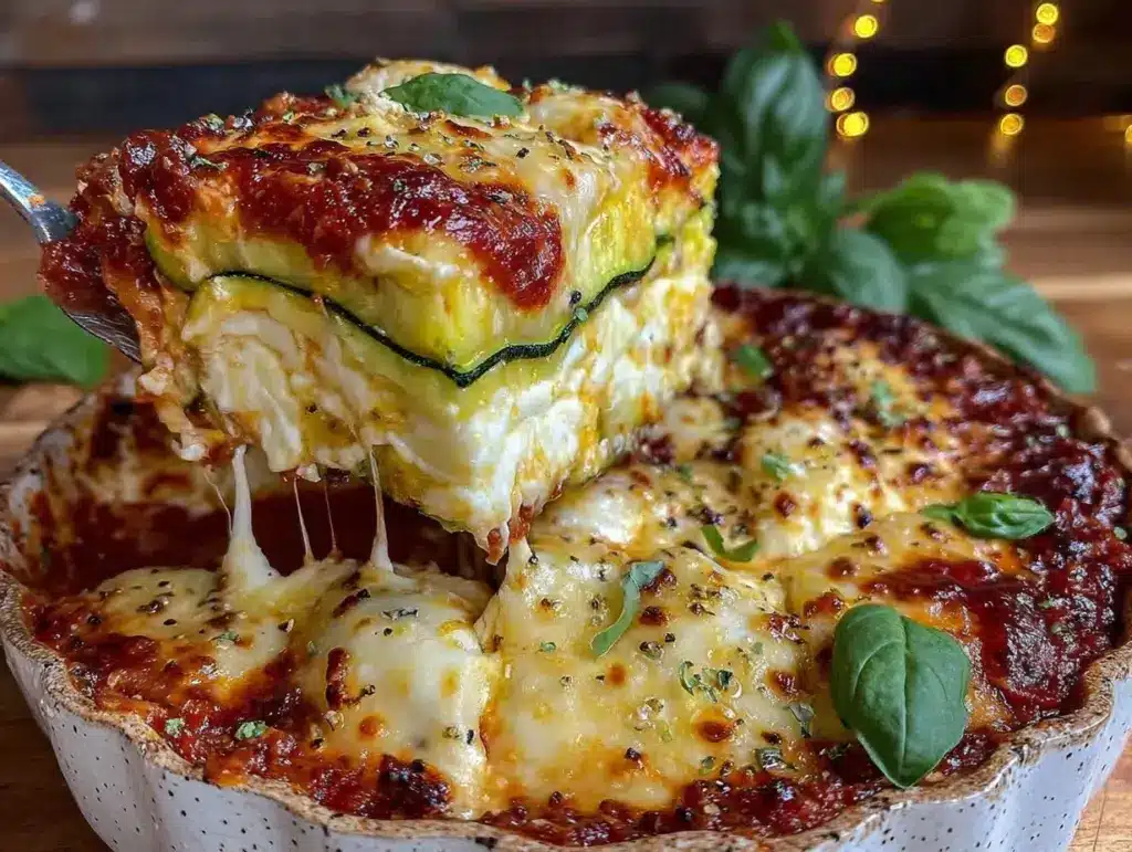 low carb zucchini lasagna - featured image