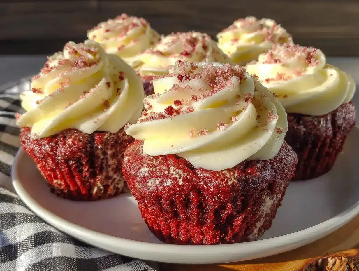 moist red velvet cupcakes preparation steps