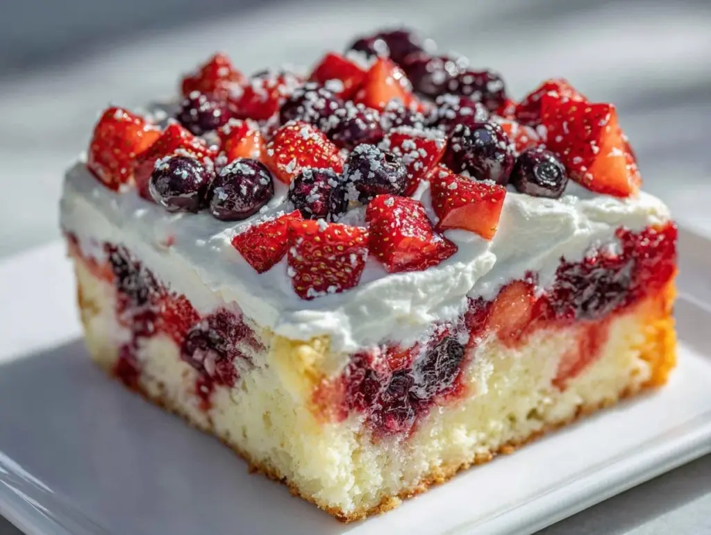 Patriotic Flag Poke Cake - featured image