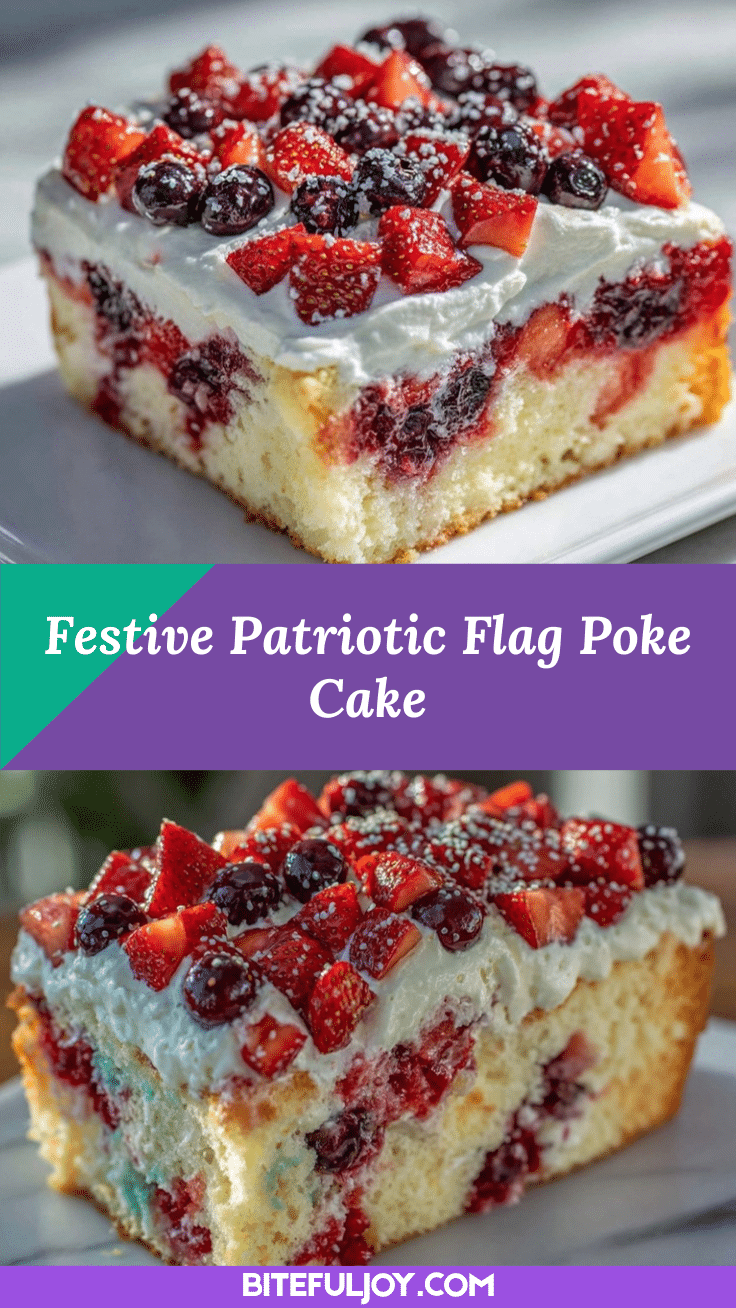 Patriotic Flag Poke Cake recipe