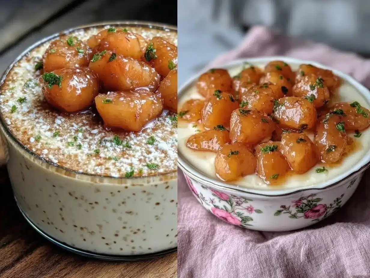 Peach Bellini Panna Cotta preparation steps