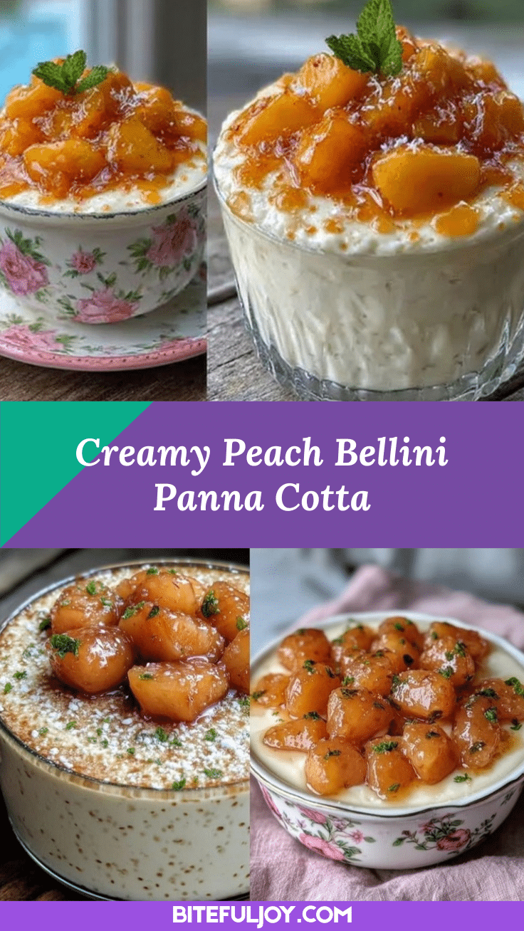 Peach Bellini Panna Cotta recipe