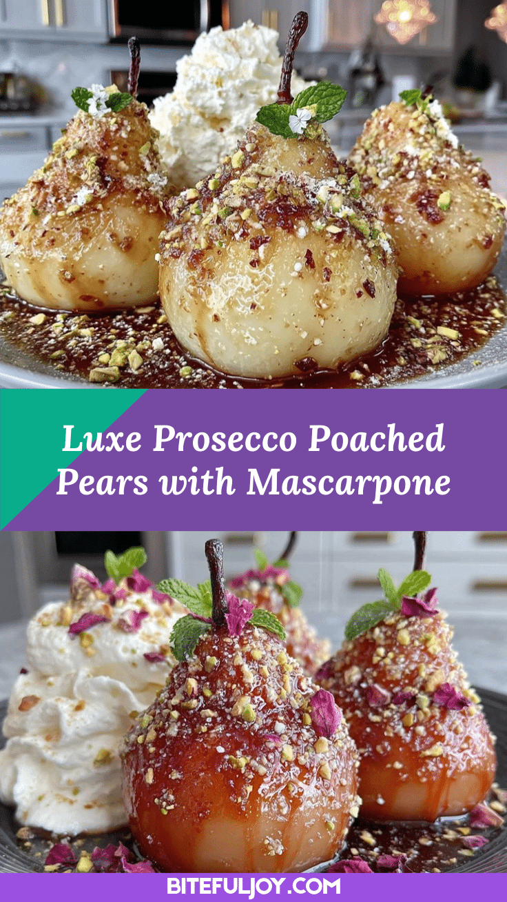Prosecco poached pears recipe