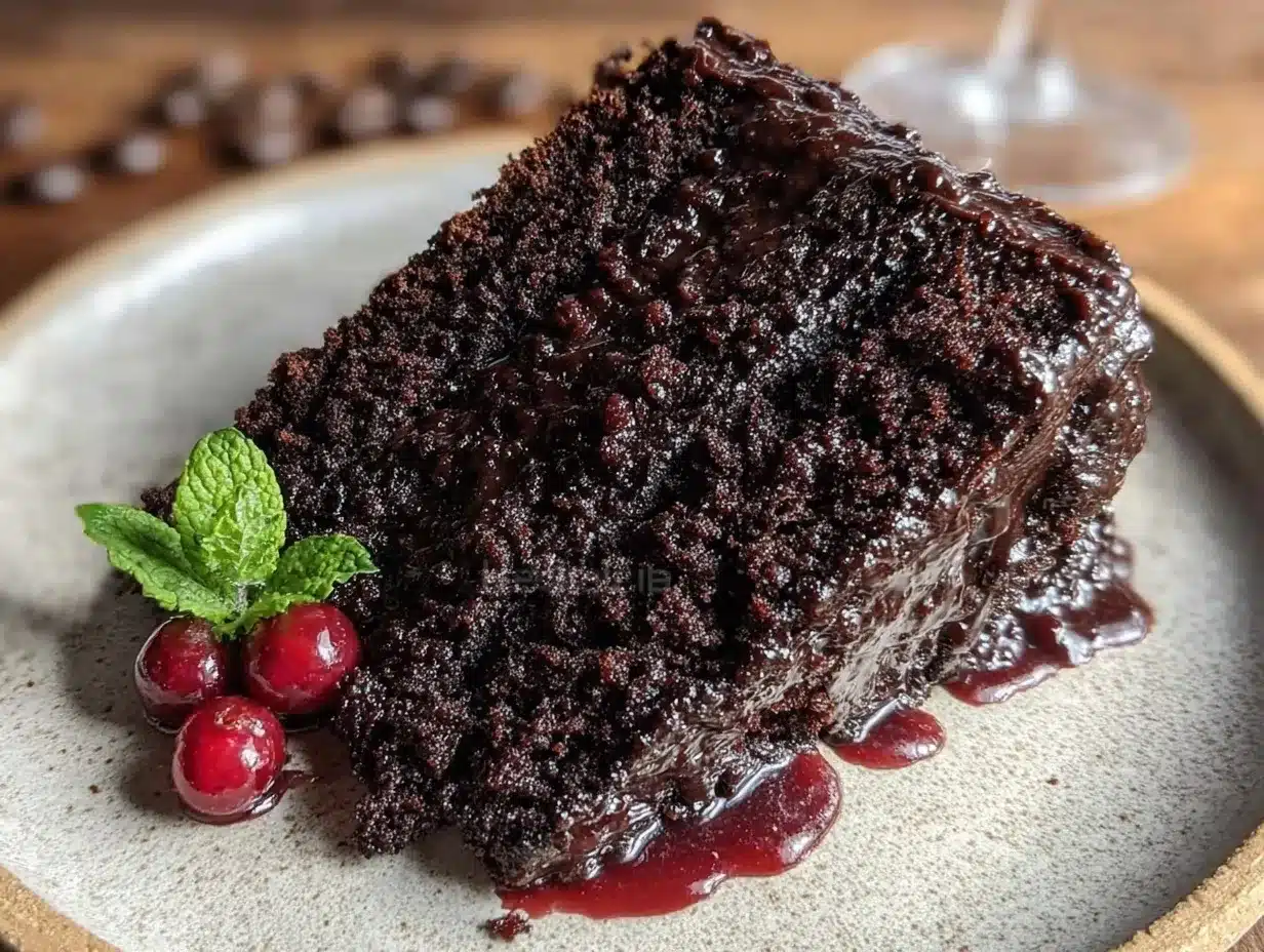 red wine chocolate cake preparation steps
