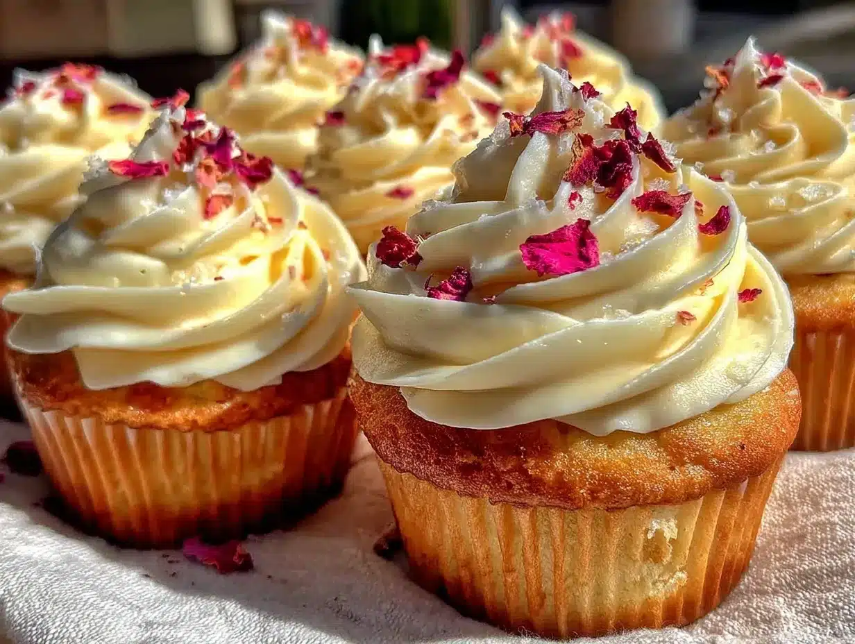 rose petal cupcakes preparation steps