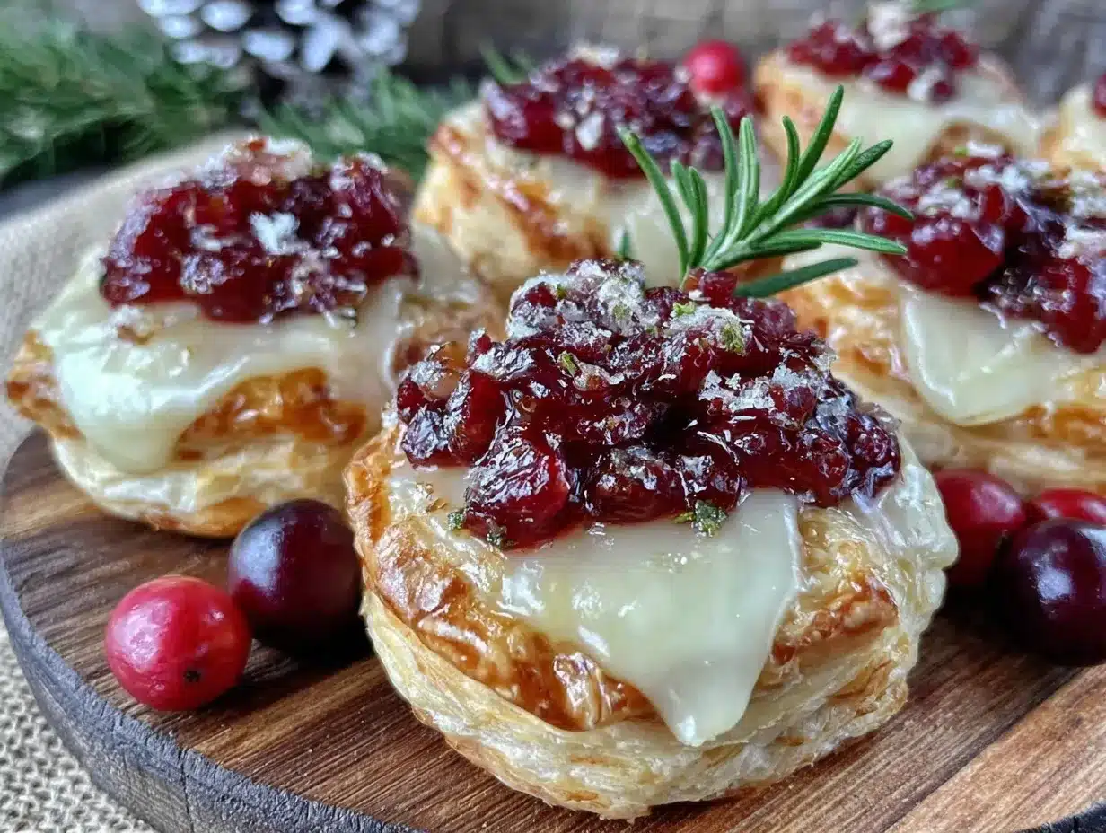 savory brie and cranberry bites preparation steps