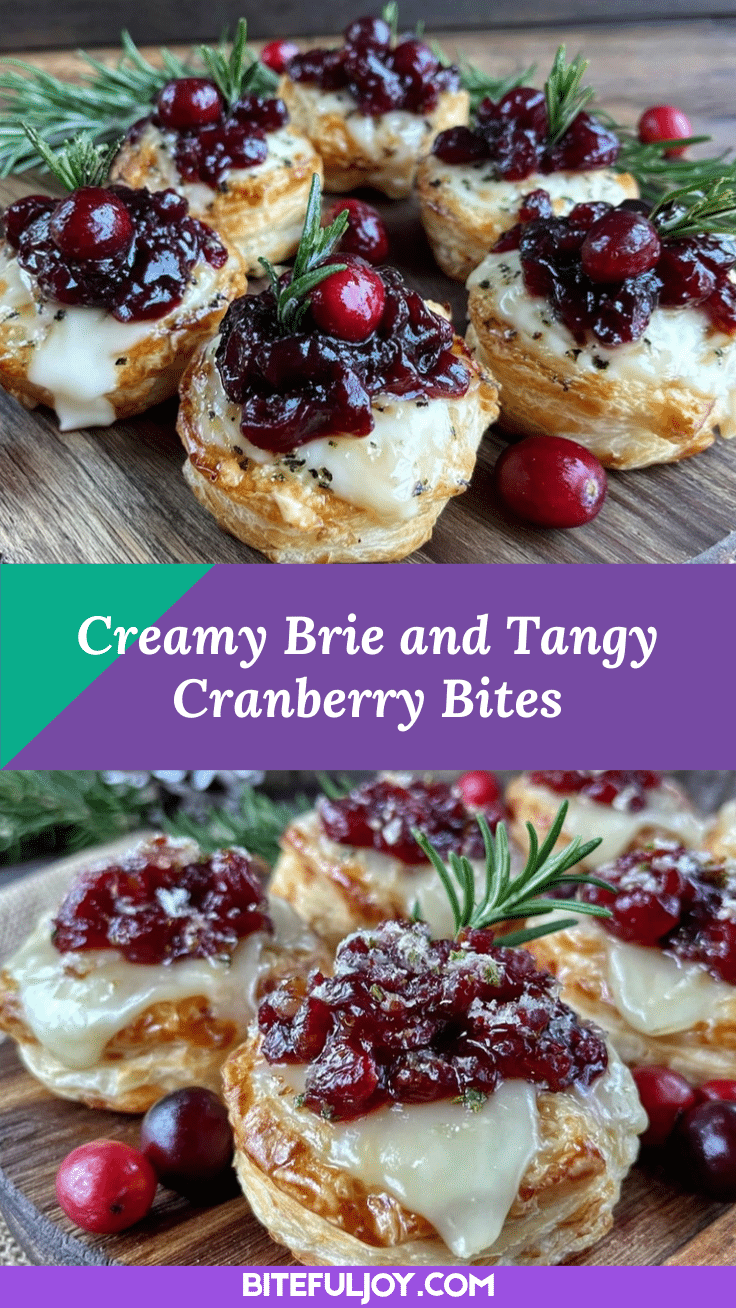 savory brie and cranberry bites recipe