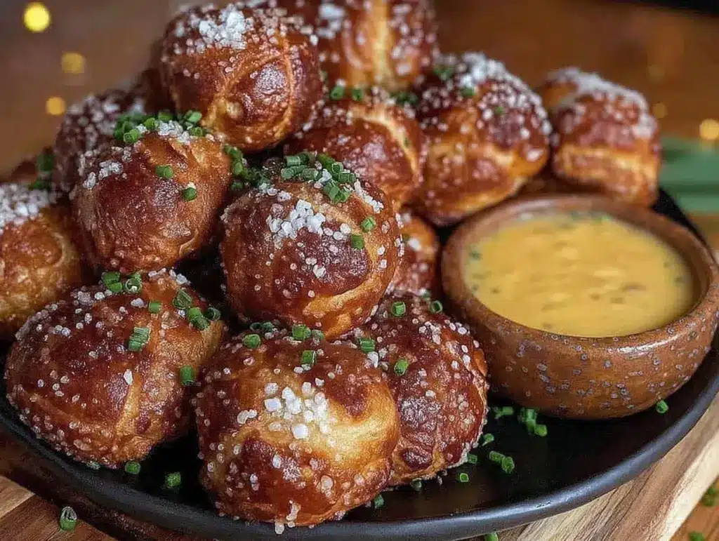 soft pretzel bites with beer cheese dip - featured image