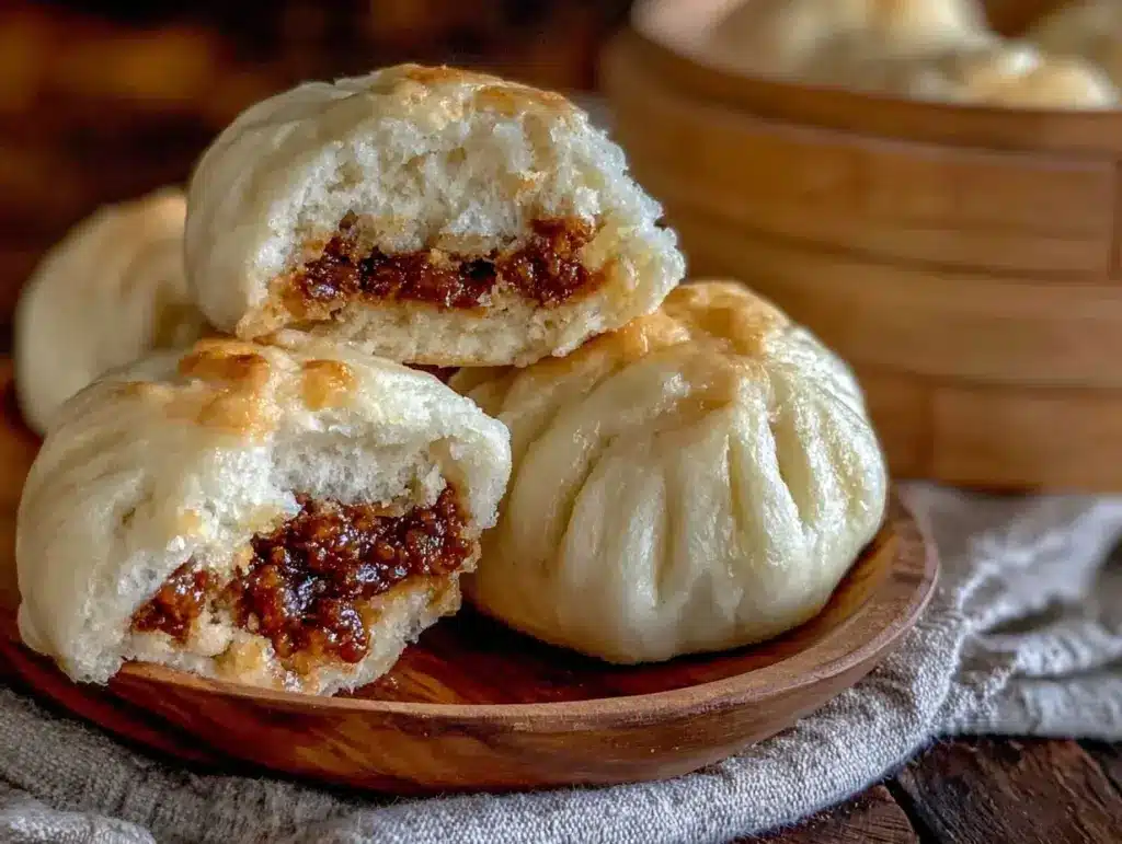 soft red bean paste buns - featured image