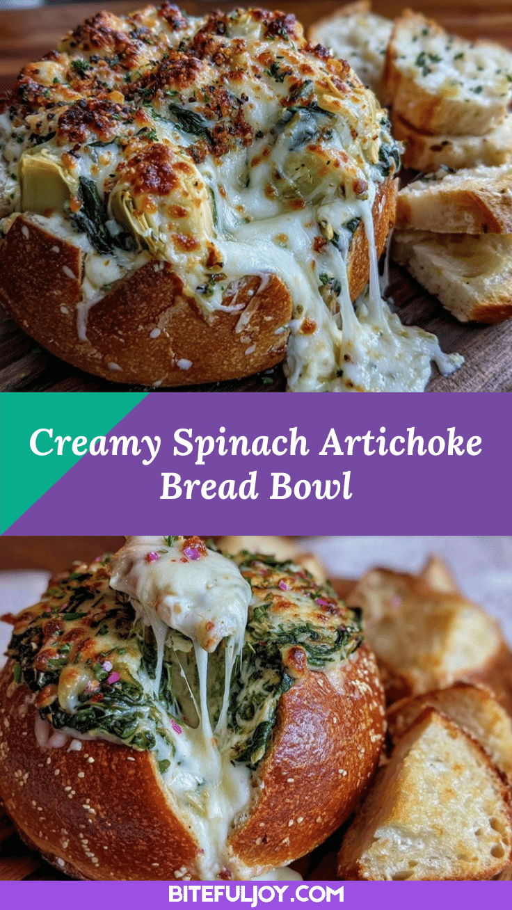 spinach artichoke stuffed bread bowl recipe
