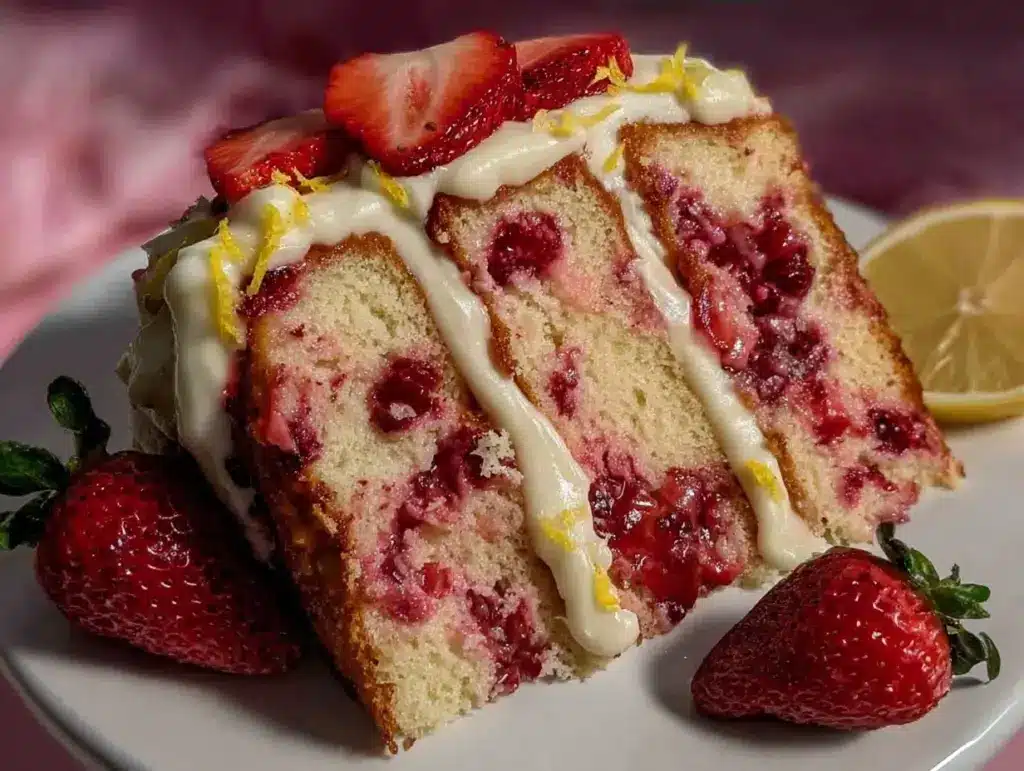 Strawberry Lemonade Layer Cake - featured image