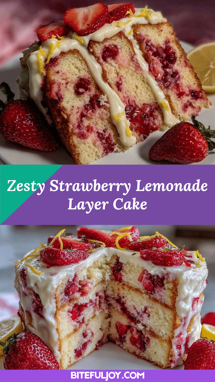 Strawberry Lemonade Layer Cake recipe