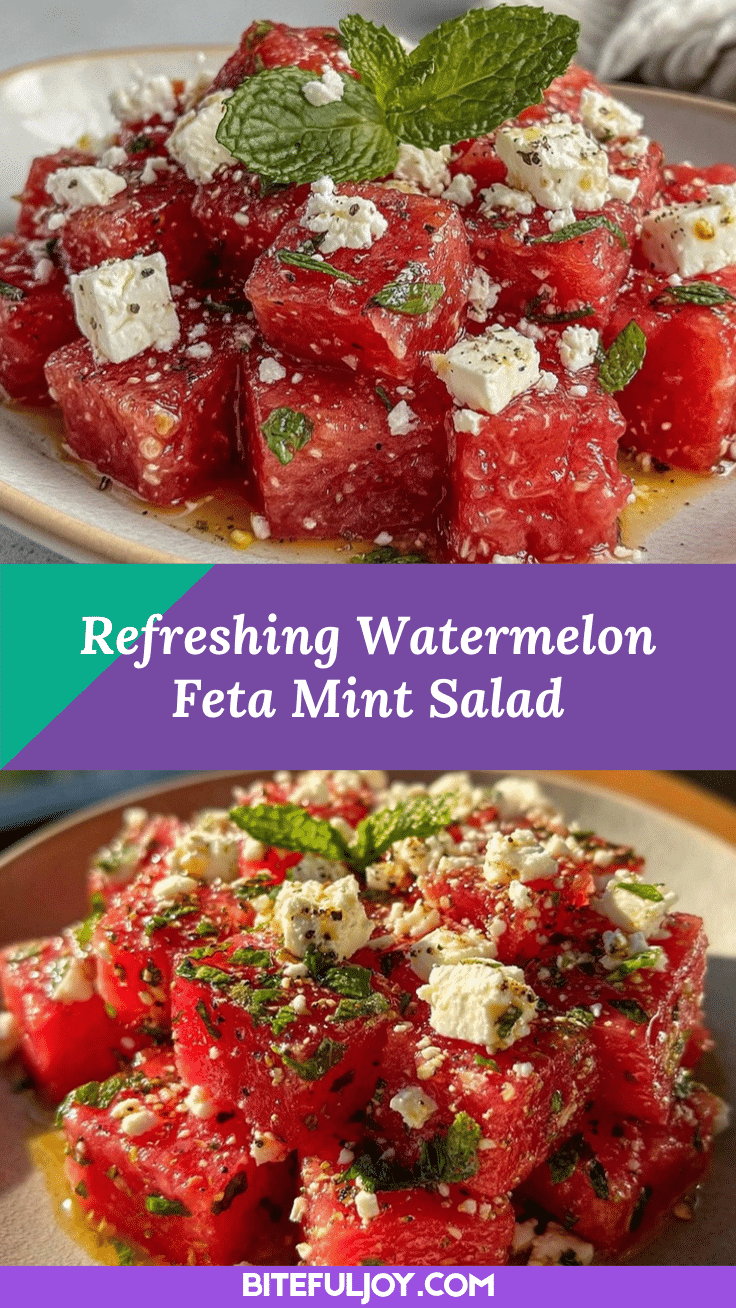 watermelon feta mint salad recipe