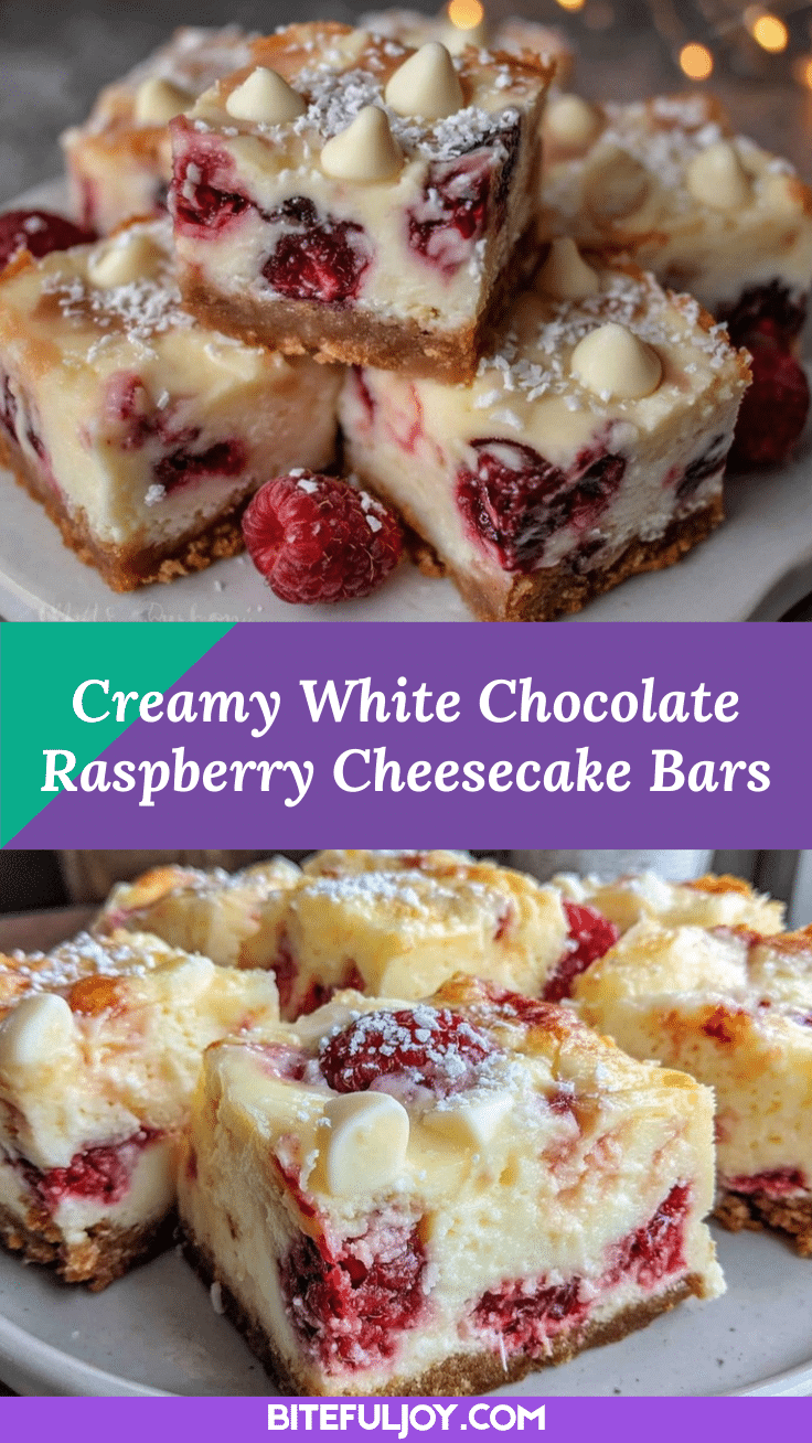 white chocolate raspberry cheesecake bars recipe