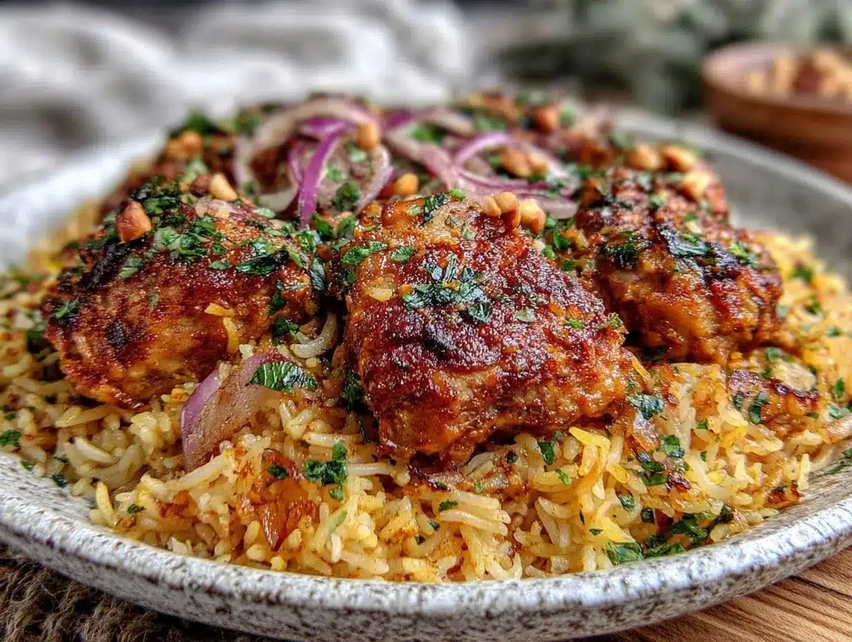 chicken biryani with saffron rice preparation steps