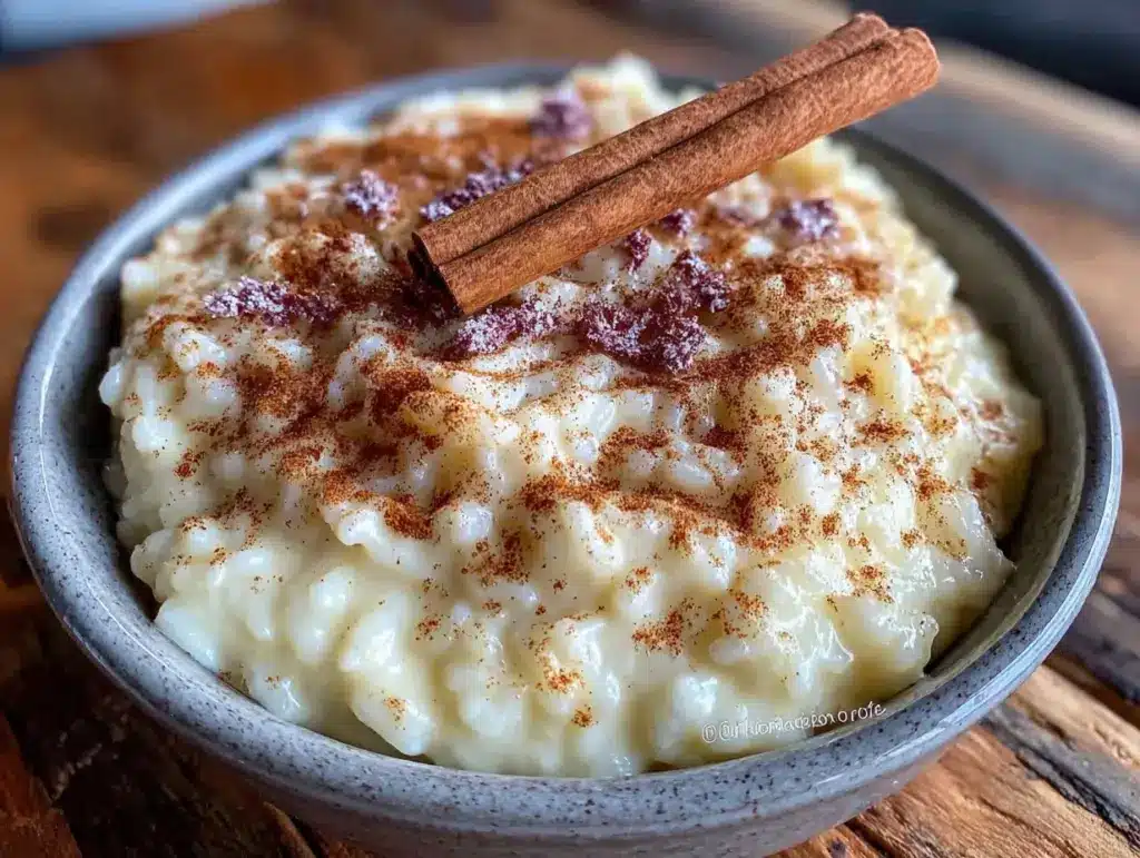 creamy arroz con leche - featured image