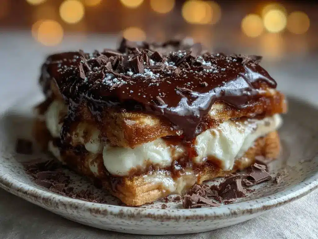 creamy chocolate eclair cake - featured image
