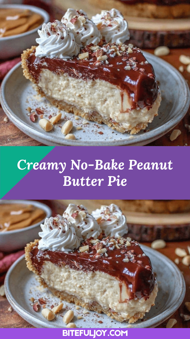 creamy no-bake peanut butter pie recipe