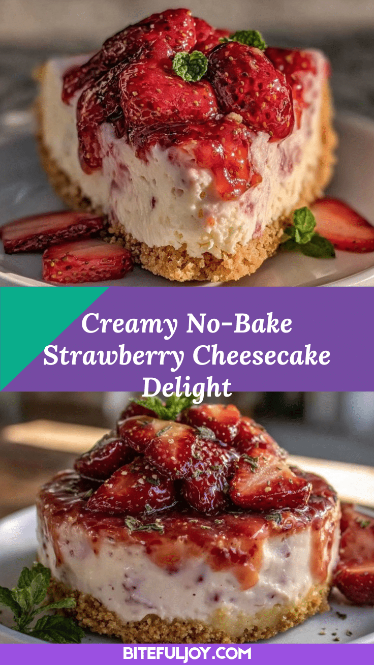 creamy no-bake strawberry cheesecake delight recipe