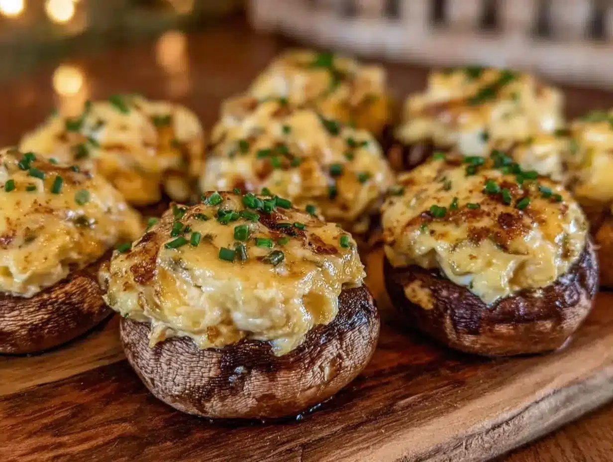 creamy stuffed mushrooms preparation steps