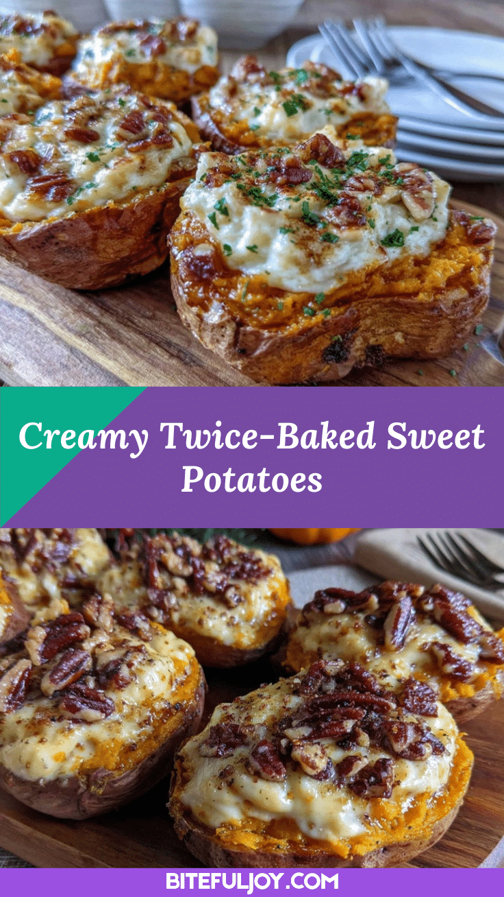 creamy twice-baked sweet potatoes recipe