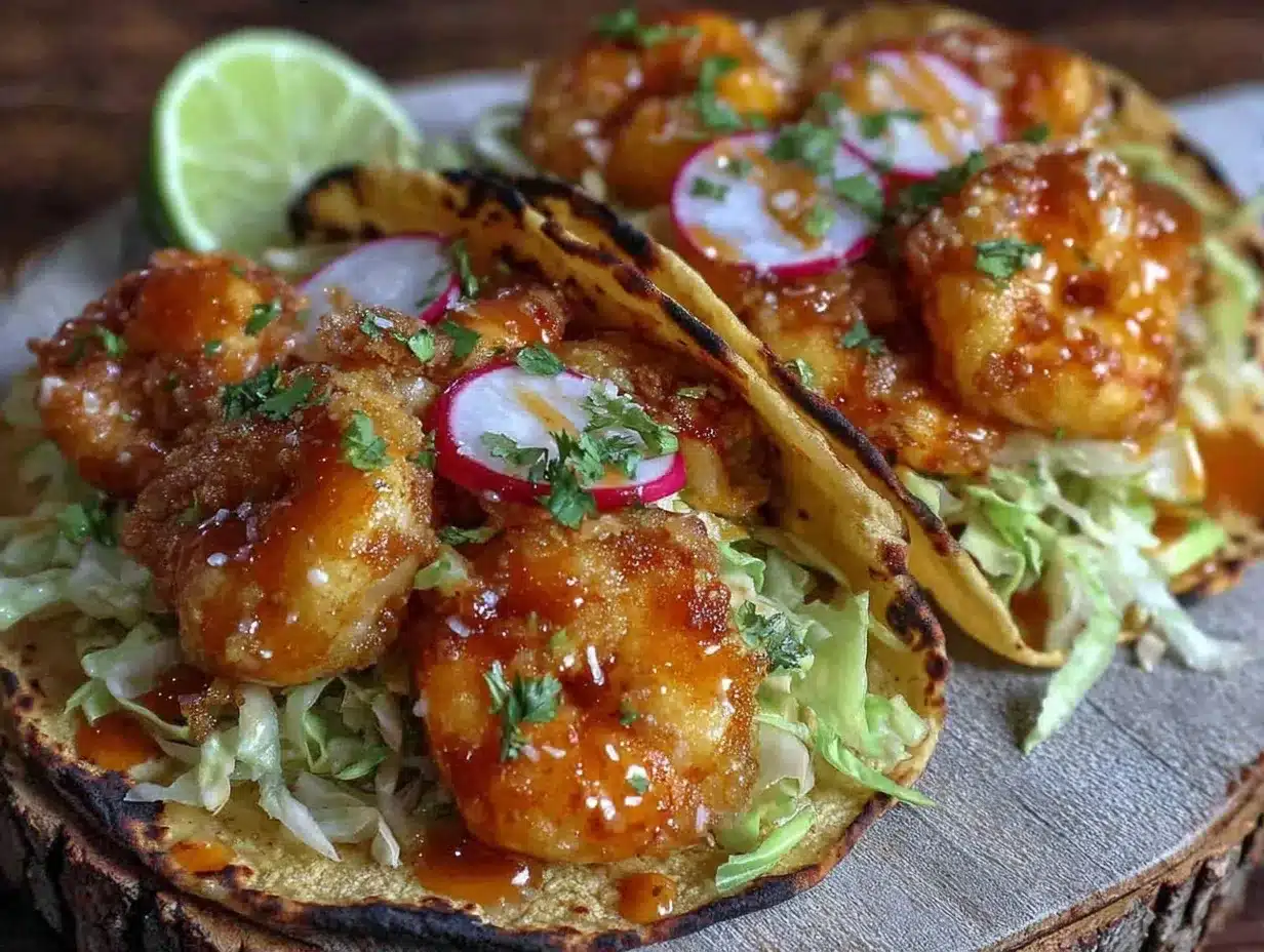 crispy bang bang shrimp tacos preparation steps