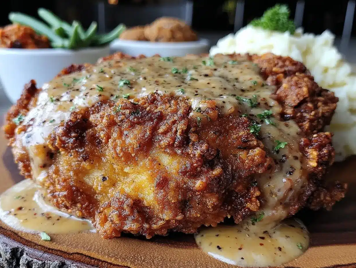 crispy chicken fried steak preparation steps