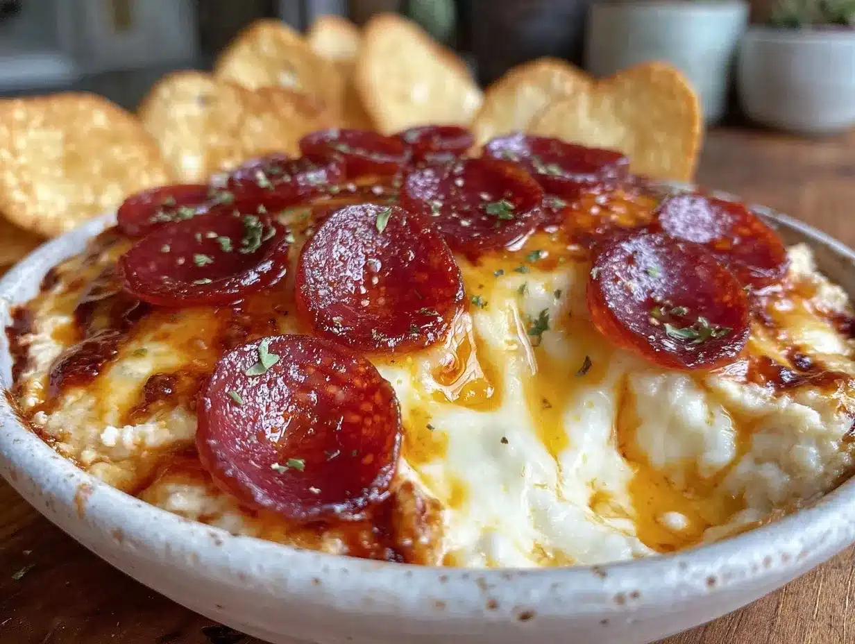 crispy pepperoni pizza dip preparation steps