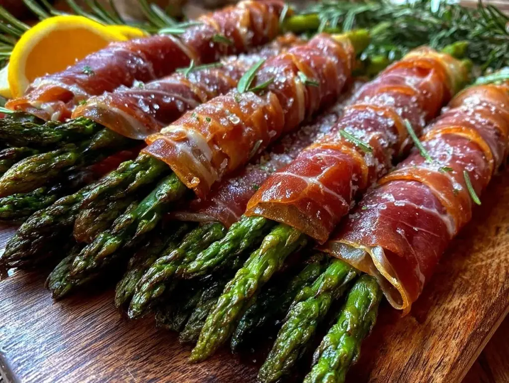 crispy prosciutto-wrapped asparagus bites - featured image