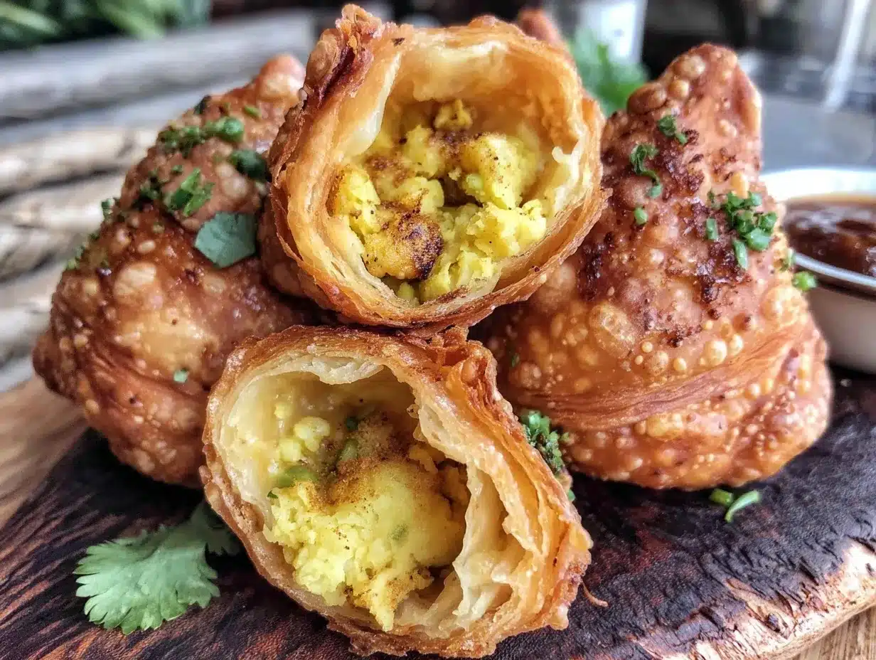 crispy samosas with flavorful potato filling preparation steps