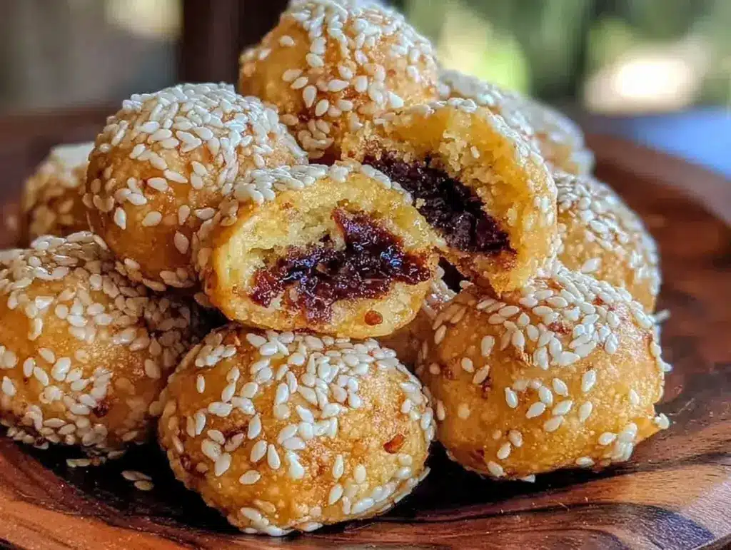 crispy sesame balls - featured image