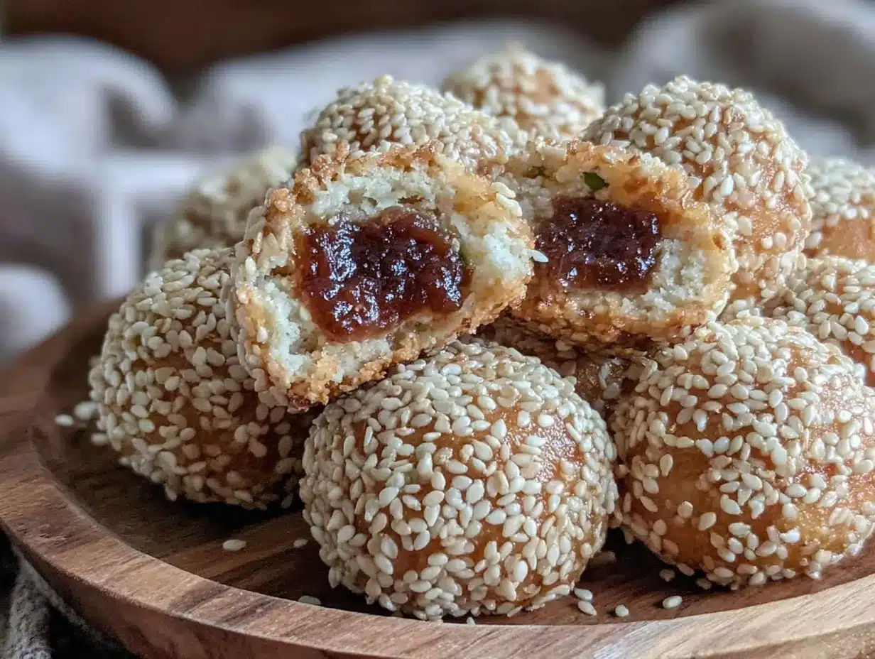 crispy sesame balls preparation steps