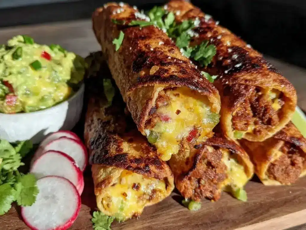 crispy stuffed jalapeño taquitos - featured image