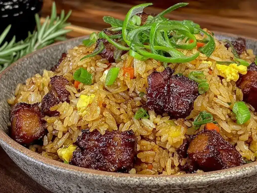 easy crispy pork fried rice - featured image