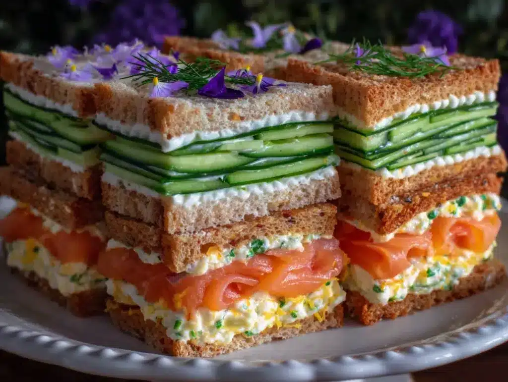 elegant english tea sandwiches - featured image