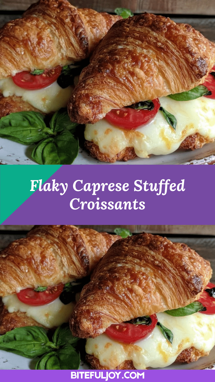 Flaky Caprese Stuffed Croissants recipe