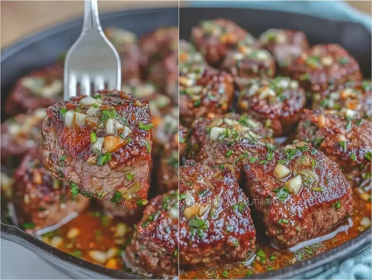 garlic butter steak bites preparation steps