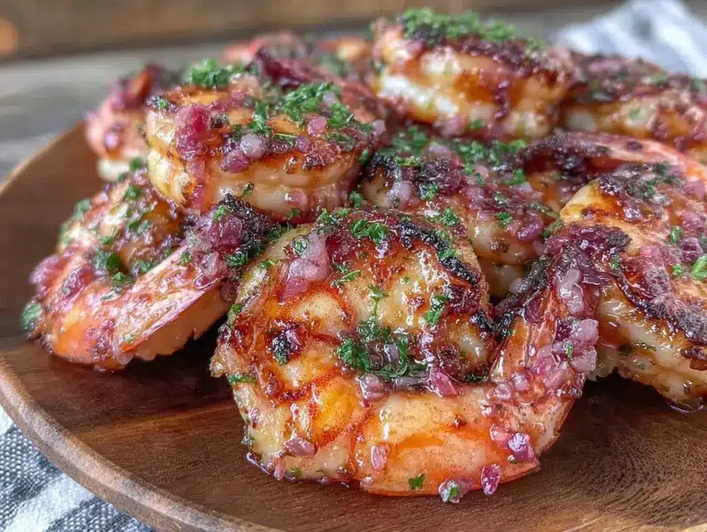 grilled garlic butter shrimp - featured image