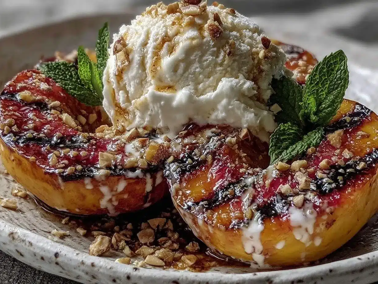 grilled peaches recipe preparation steps