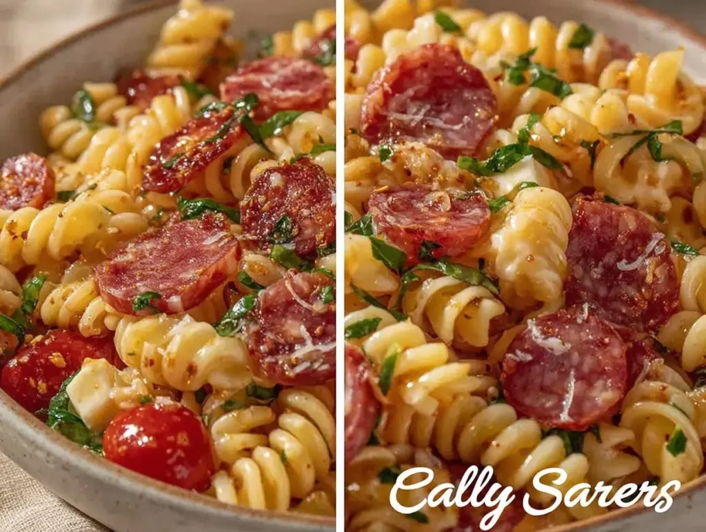 Italian pasta salad with salami - featured image