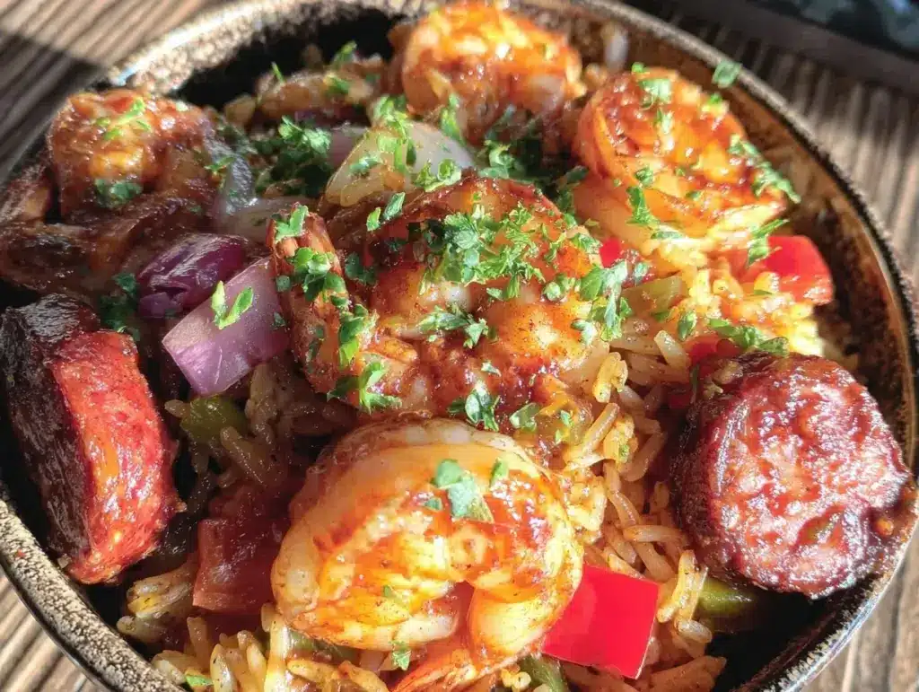 jambalaya with andouille sausage and shrimp - featured image