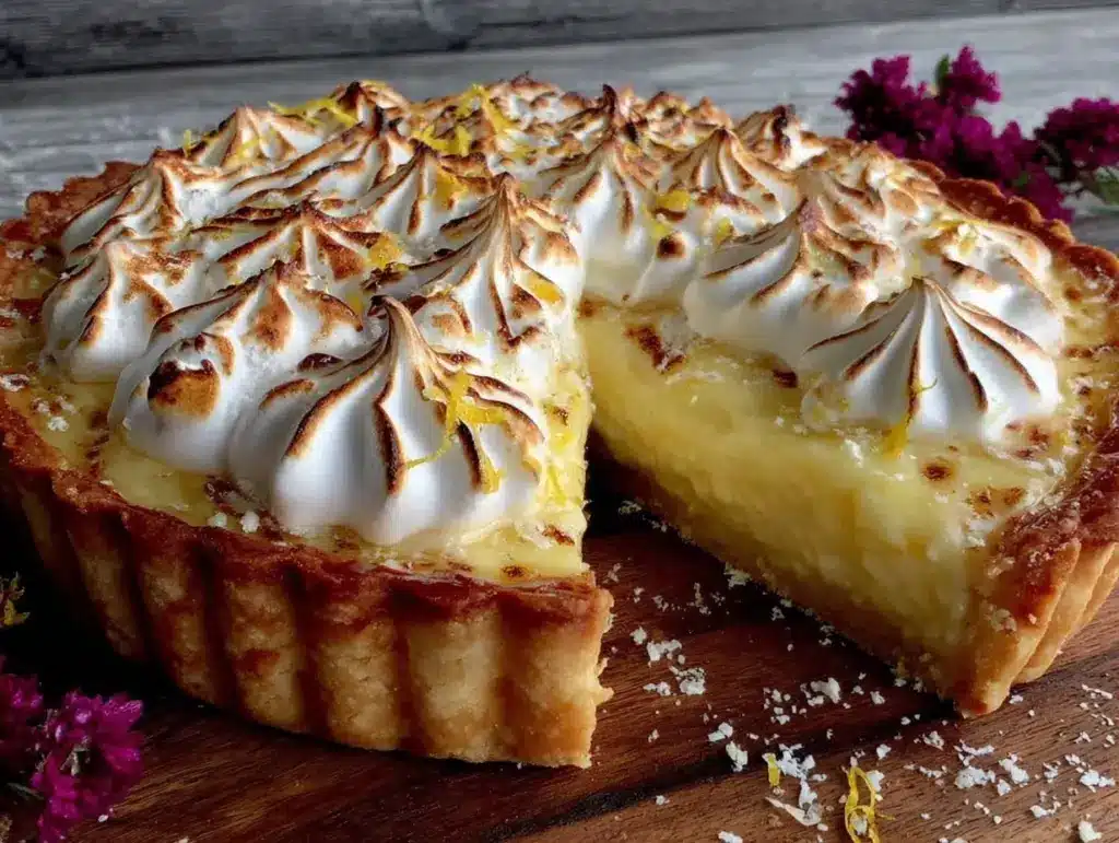 lemon curd tart - featured image