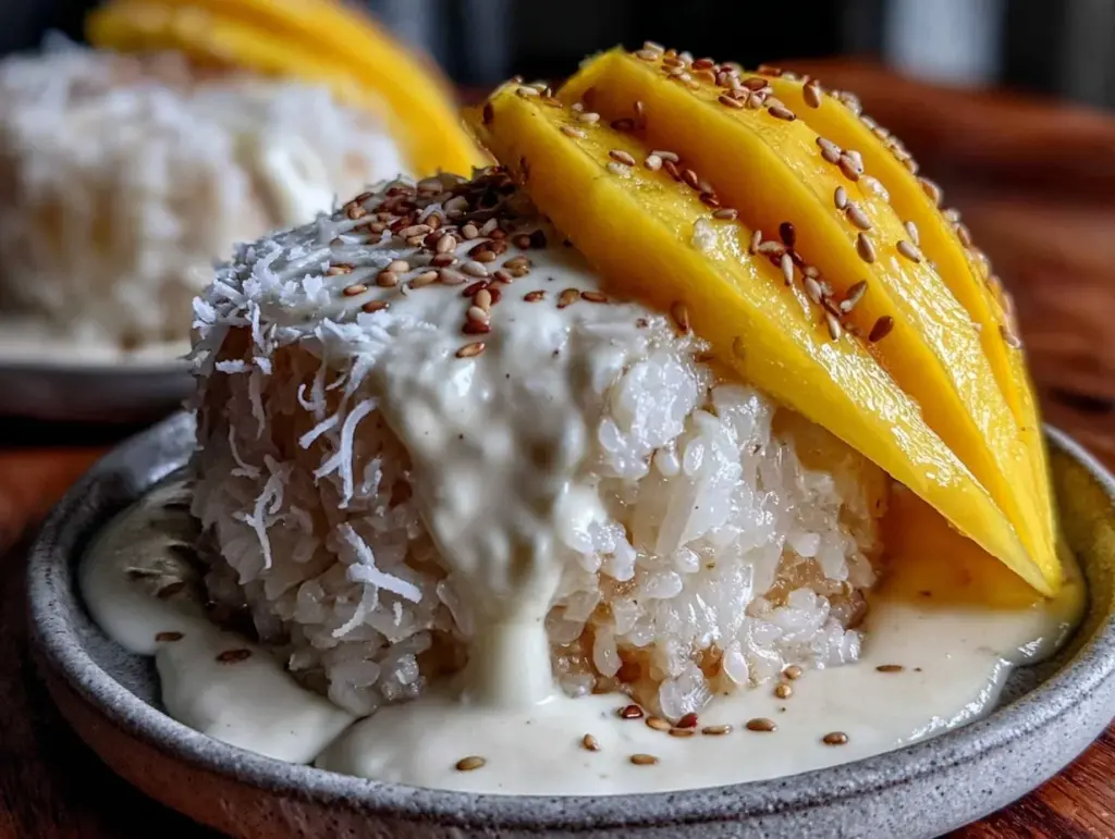 mango sticky rice dessert - featured image