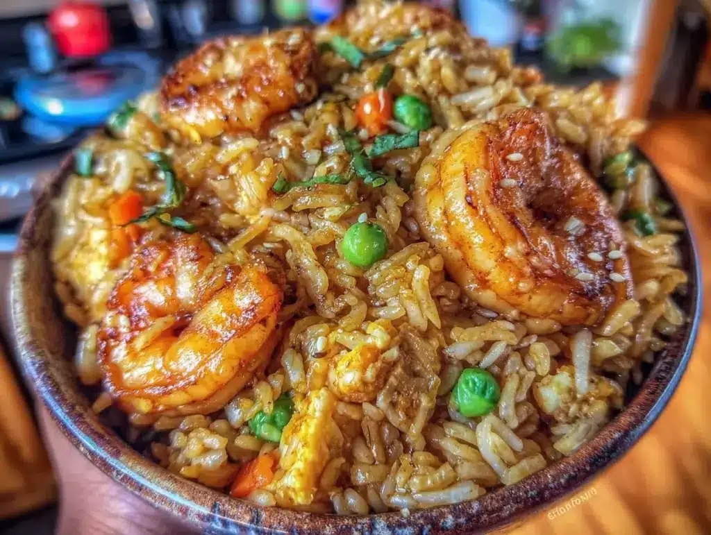 quick shrimp fried rice - featured image