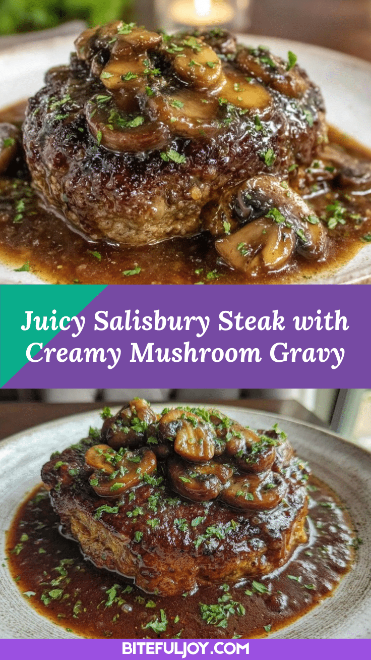 Salisbury steak with creamy mushroom gravy recipe