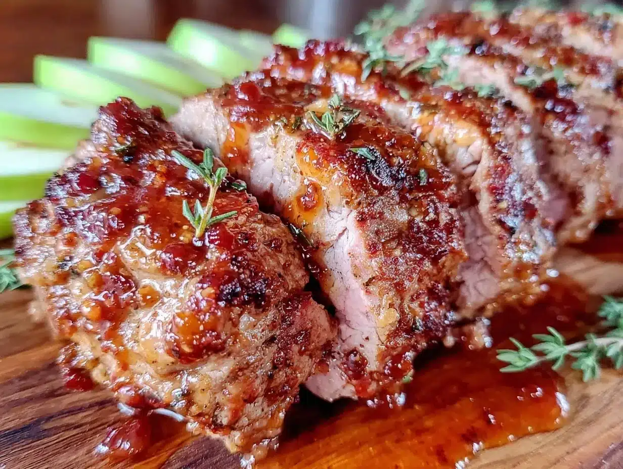 savory pork tenderloin apple cider glaze preparation steps