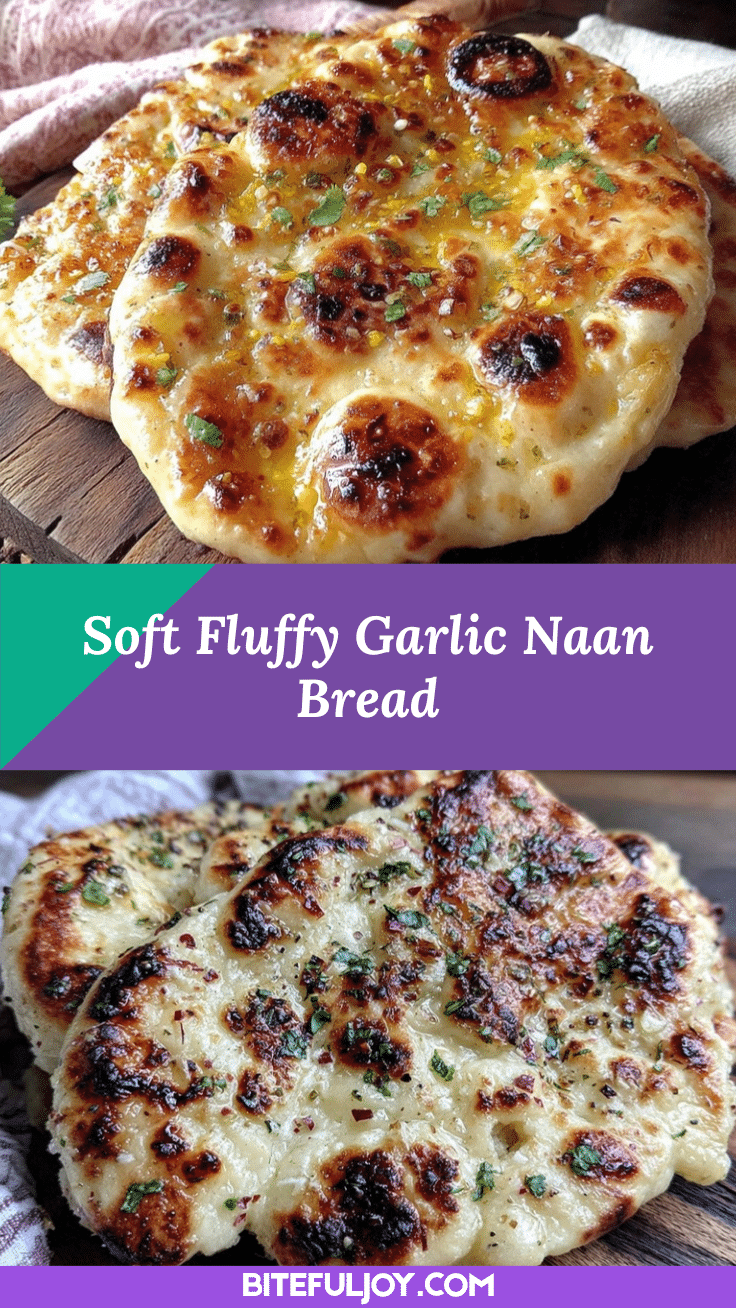 soft fluffy garlic naan bread recipe