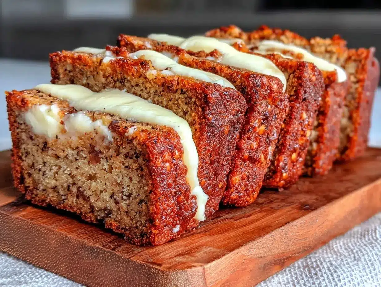 banana bread with cream cheese swirl preparation steps