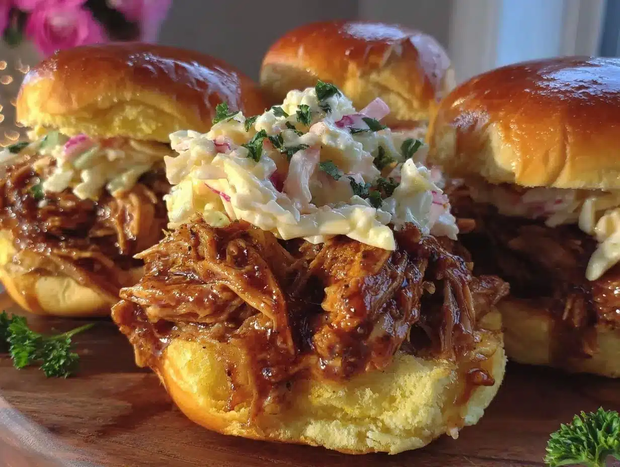 BBQ pulled pork sliders preparation steps