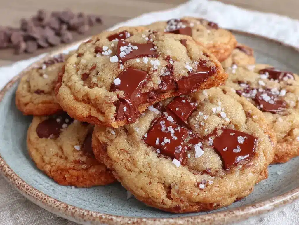 brown butter chocolate chip cookies - featured image